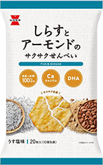 Tしらすとアーモンドのサクサクせんべい
